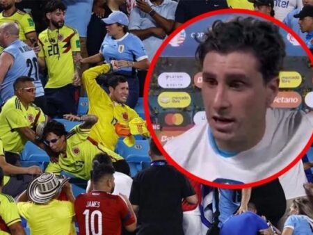 Uruguay 0-1 Colombia: Nuez đấm nhau tay đôi với cổ động viên